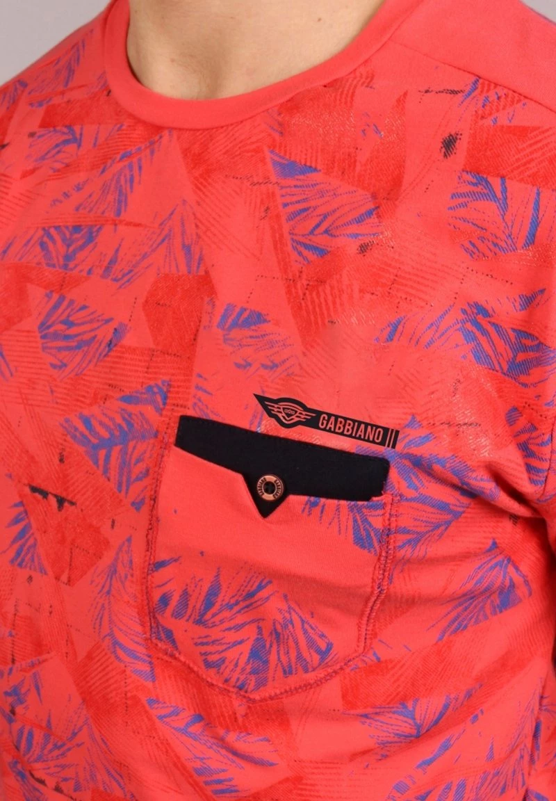 Gabbiano T-Shirt Print - Coral, Herren 7 Gabbiano T-Shirt Print - Coral, Herren – Bild 5