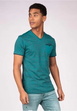 Gabbiano T-Shirt Print - Petrol Green, Herren