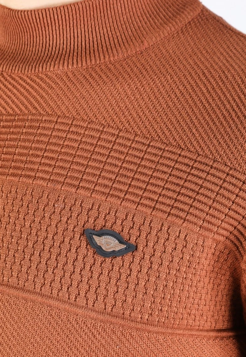 Gabbiano Strickpullover - Rusty Brown, Herren 6 Gabbiano Strickpullover - Rusty Brown, Herren – Bild 4