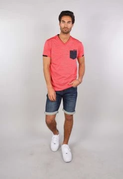 Gabbiano T-Shirt Print - Coral, Herren -Angebote Gabbiano Store 237f539e9e964757a84b660f9651898f