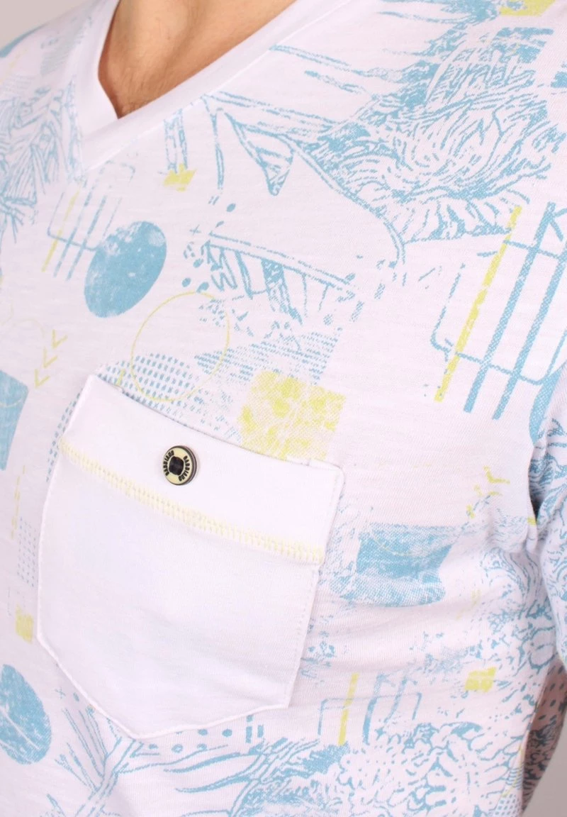 Gabbiano T-Shirt Print - White, Herren 6 Gabbiano T-Shirt Print - White, Herren – Bild 4