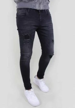 Gabbiano Jeans Slim Fit - Black Destroyed, Herren