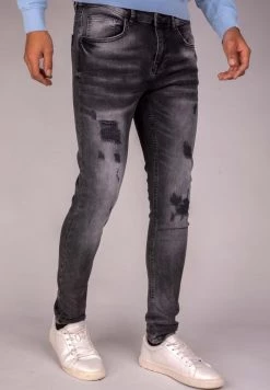 Gabbiano MILAN - Jeans Slim Fit - Blackfaded Destroyed, Herren