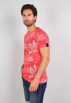 Gabbiano T-Shirt Print - Coral, Herren -Angebote Gabbiano Store 8f5cc2cc4a224e91ae024d82fa0b4ce8