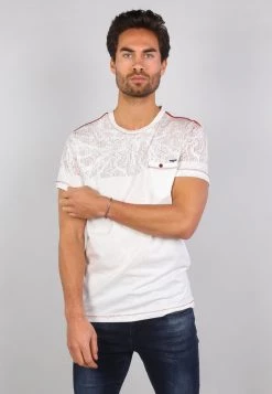 Gabbiano T-Shirt Print - Ecru, Herren