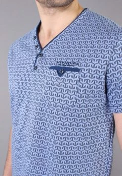 Gabbiano T-Shirt Print - Blue, Herren -Angebote Gabbiano Store e0c4d06324954874937f2af618cf1277