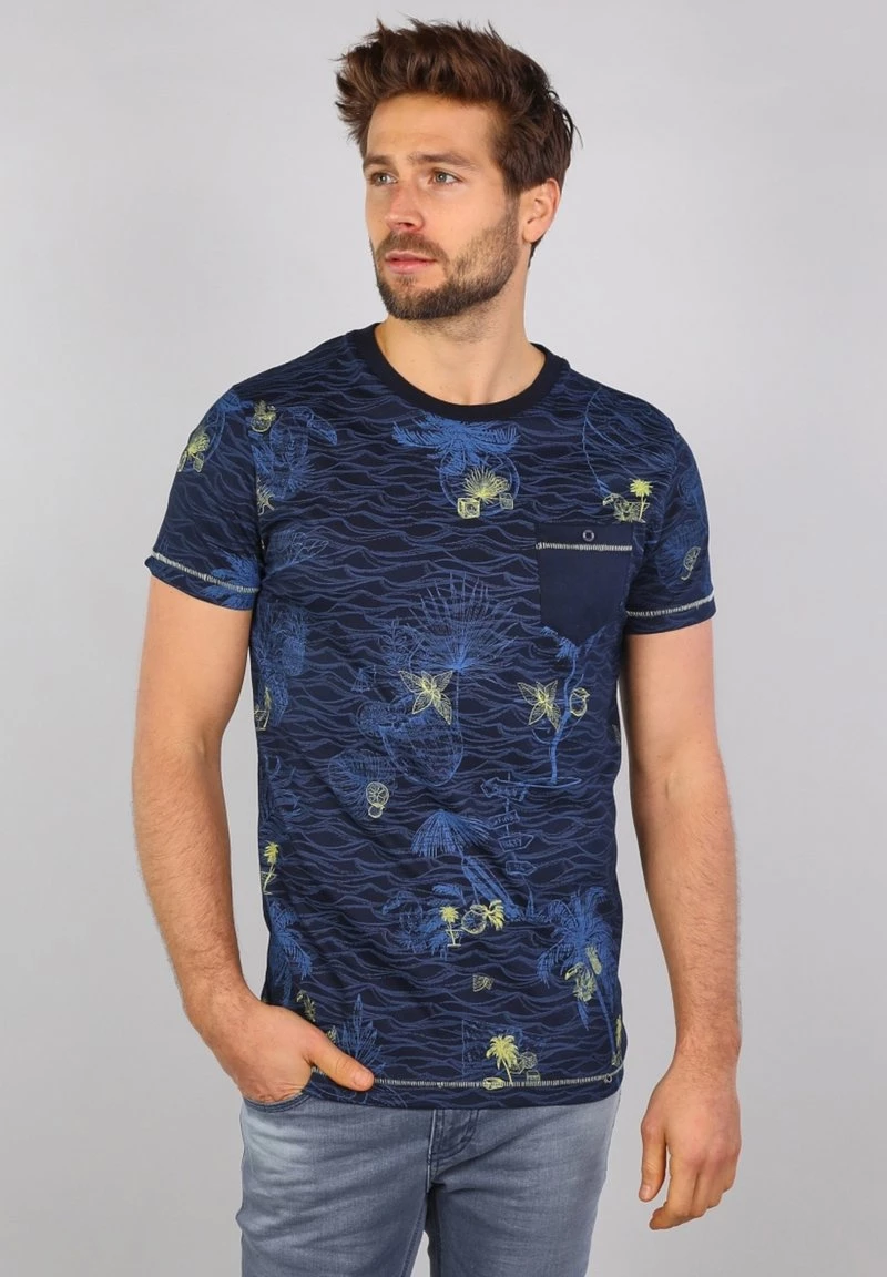 Gabbiano T-Shirt Print - Navy, Herren 3 Gabbiano T-Shirt Print - Navy, Herren